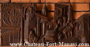 Woodcarver Exposition in Chateau Fort de Manavi