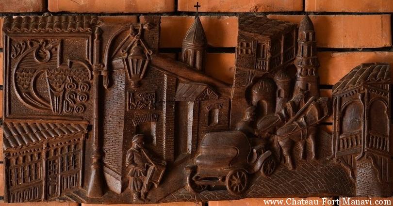 Woodcarver Exposition in Chateau Fort de Manavi