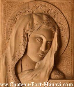 Woodcarver Exposition in Chateau Fort de Manavi