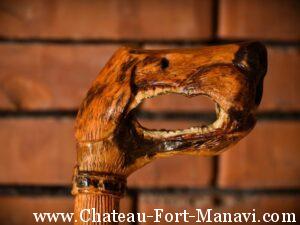 Woodcarver Exposition in Chateau Fort de Manavi